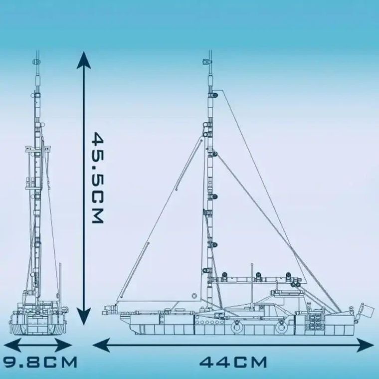 Mould King, Modern Sailboat, żeglówka, klocki, 767 elementów