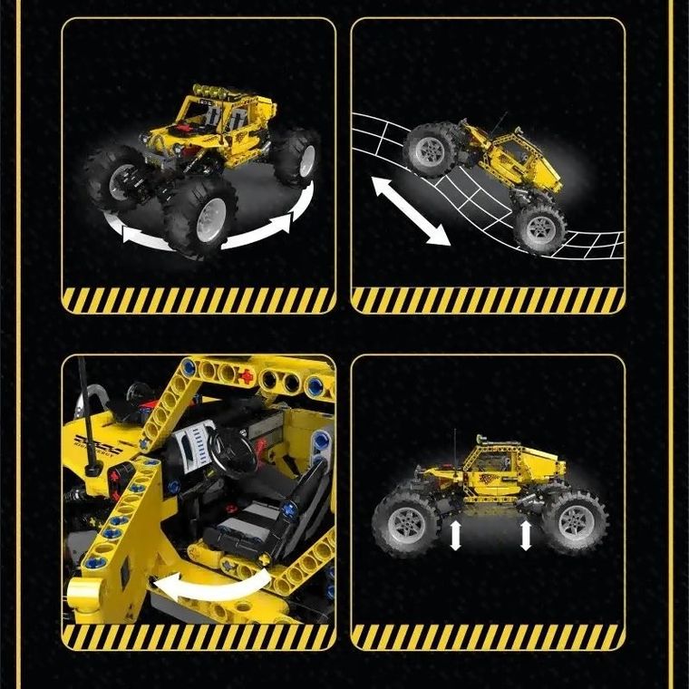 Mould King, Monster Climbing Vehicle, monstertruck, klocki, 1120 elementów