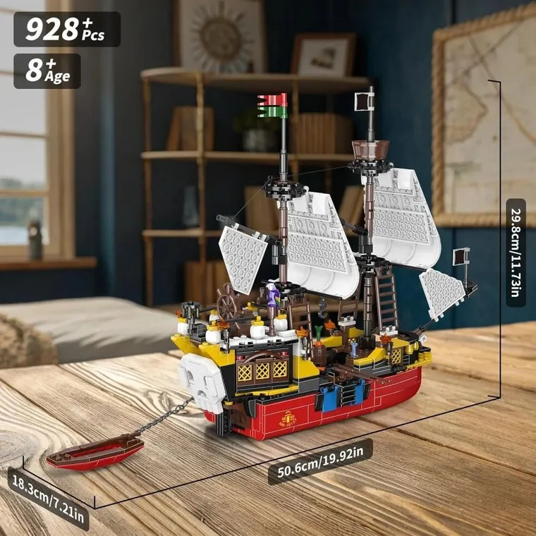 Mould King, Redbeards Revenge, statek piracki, klocki, 928 elementów