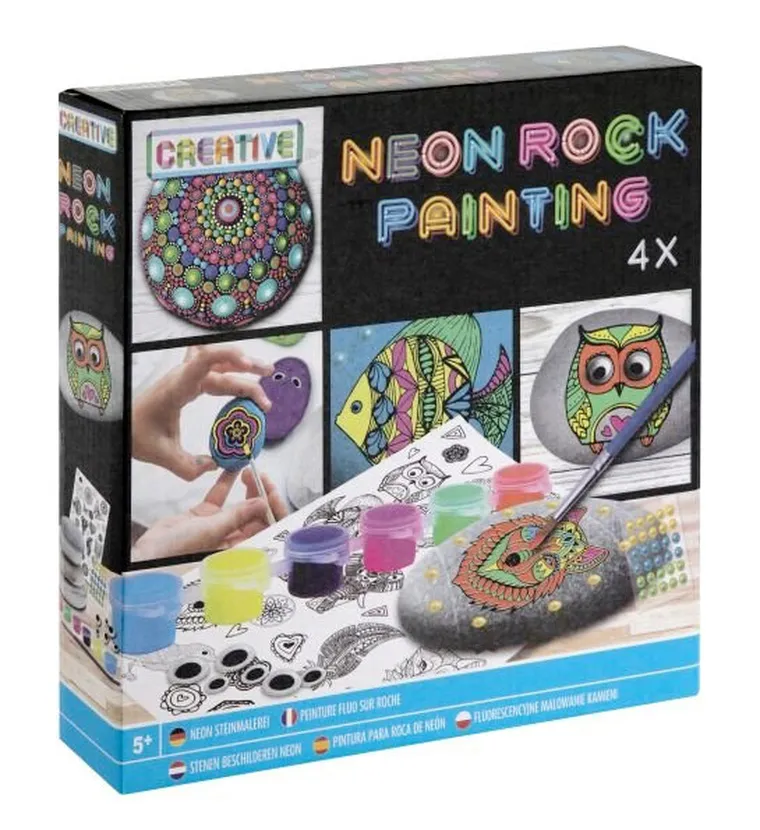 Moxy, zestaw kreatywny malowanie na kamieniach + naklejki