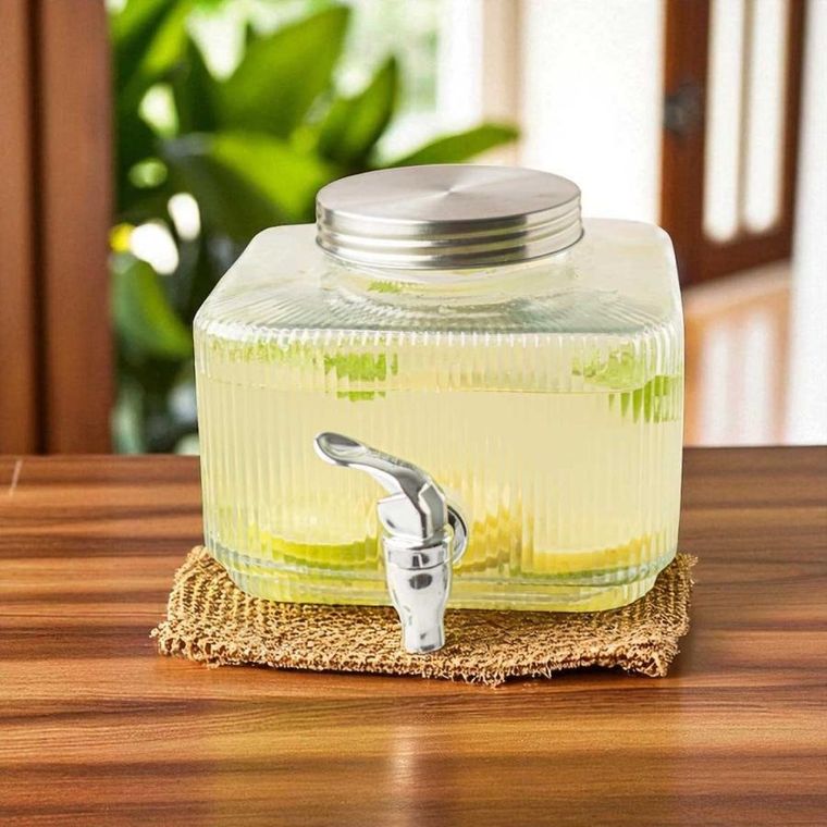 Mplco, słój z kranikiem, szklany, 3l