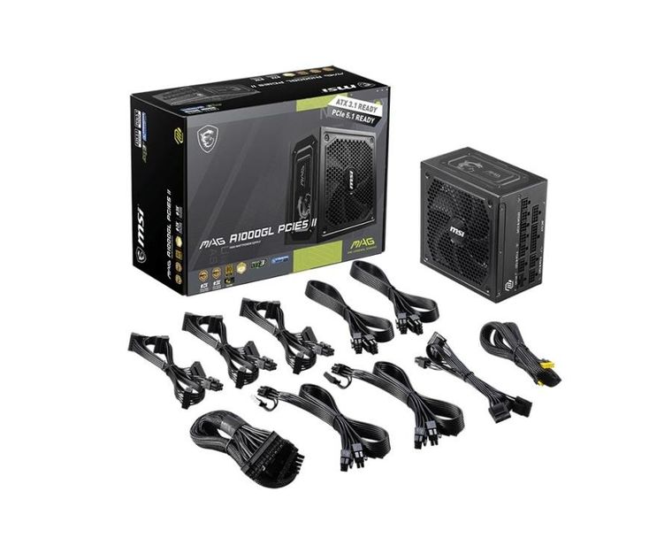 MSI, zasilacz, A1000GL PCIE5 II, 1000W, 80PLUS GOLD
