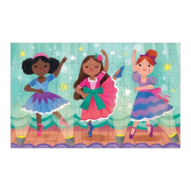 Mudpuppy, Baletnice, puzzle soczewkowe z ruchomym obrazkiem, 75 elementów