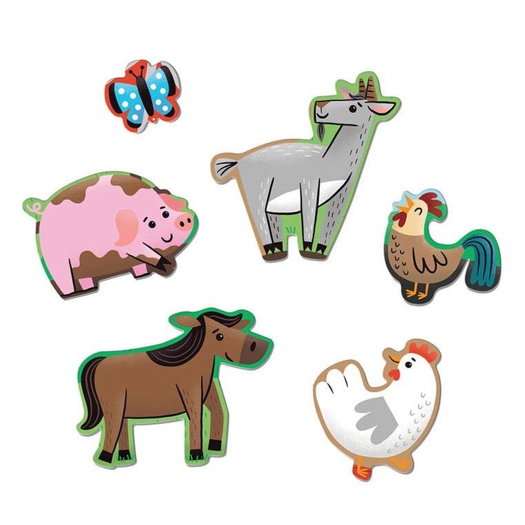 Mudpuppy, Farma z unikalnymi kształtami, puzzle podłogowe, 25 elementów