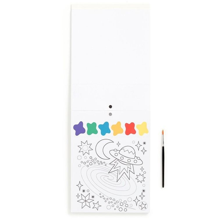 Mudpuppy, Kosmos, kolorowanka akwarelowa z pędzelkiem