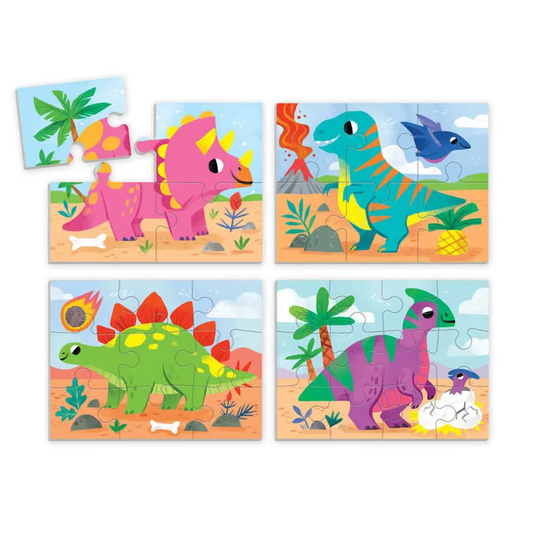 Mudpuppy, Mój przyjaciel dinozaur, puzzle progresywne, 4, 6, 9 i 12 elementów