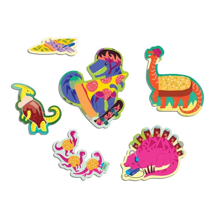 Mudpuppy, Pizzasaurus, puzzle sensoryczne z elementami zapachowymi, 60 elementów