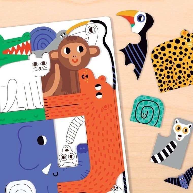 Mudpuppy, Wszyscy razem, puzzle układanka, Dżungla, 10 elementów