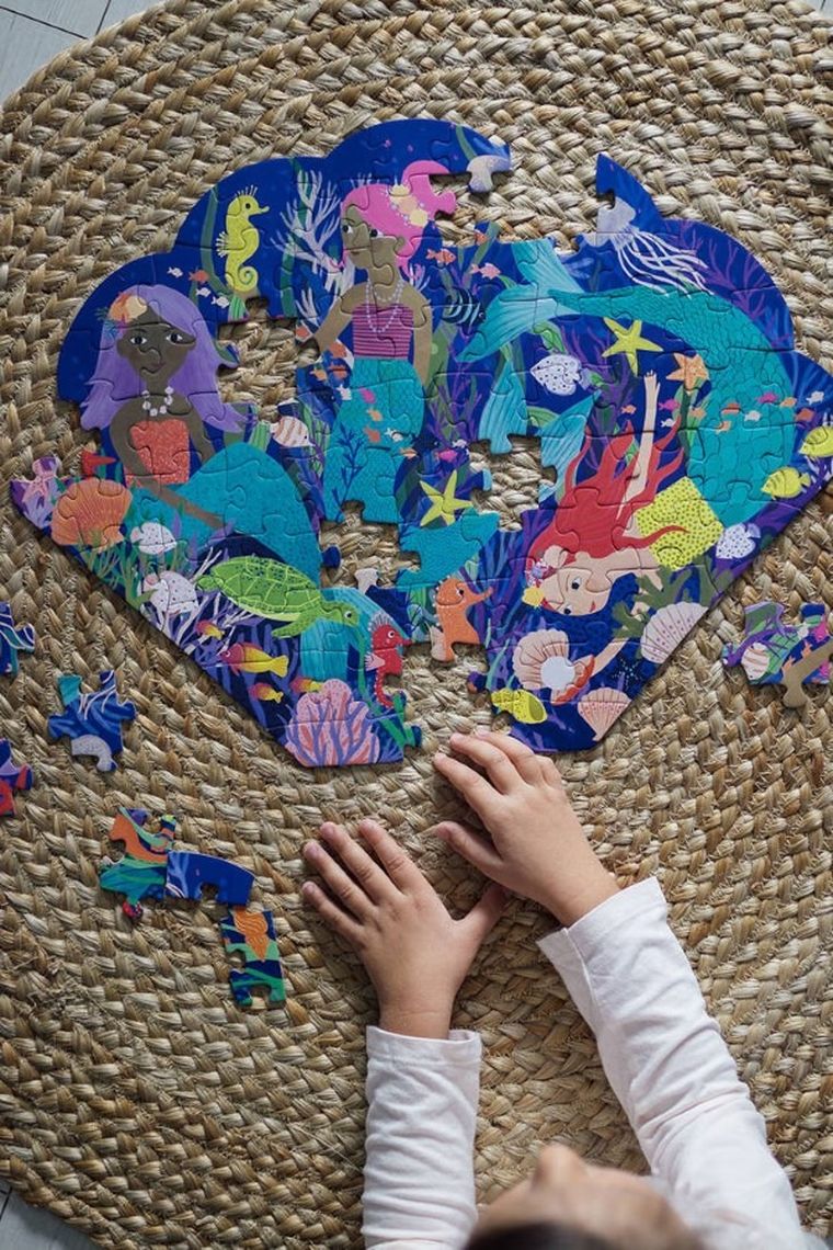 Mudpuppy, Zatoczka syren, puzzle konturowe, 75 elementów