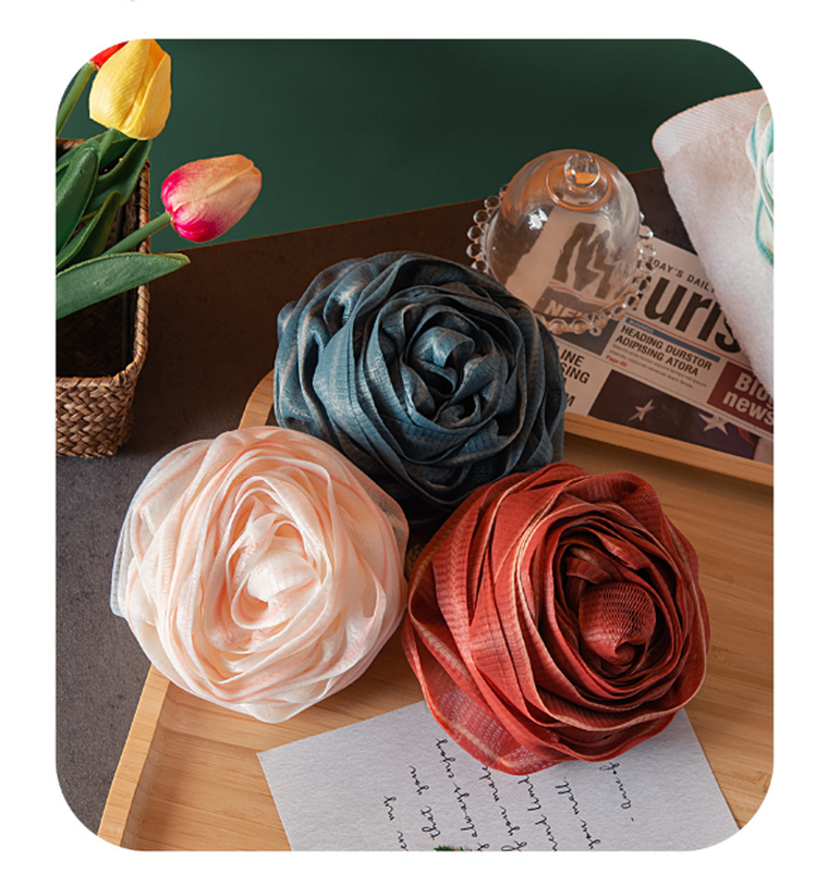 Myjka do kąpieli w kształcie róży, granatowa