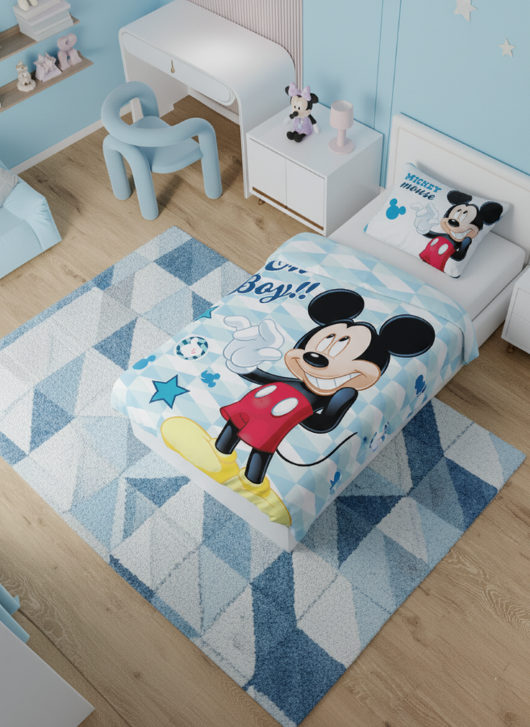 Myszka Miki, 2-częściowy komplet pościeli bawełnianej, 100-135 cm