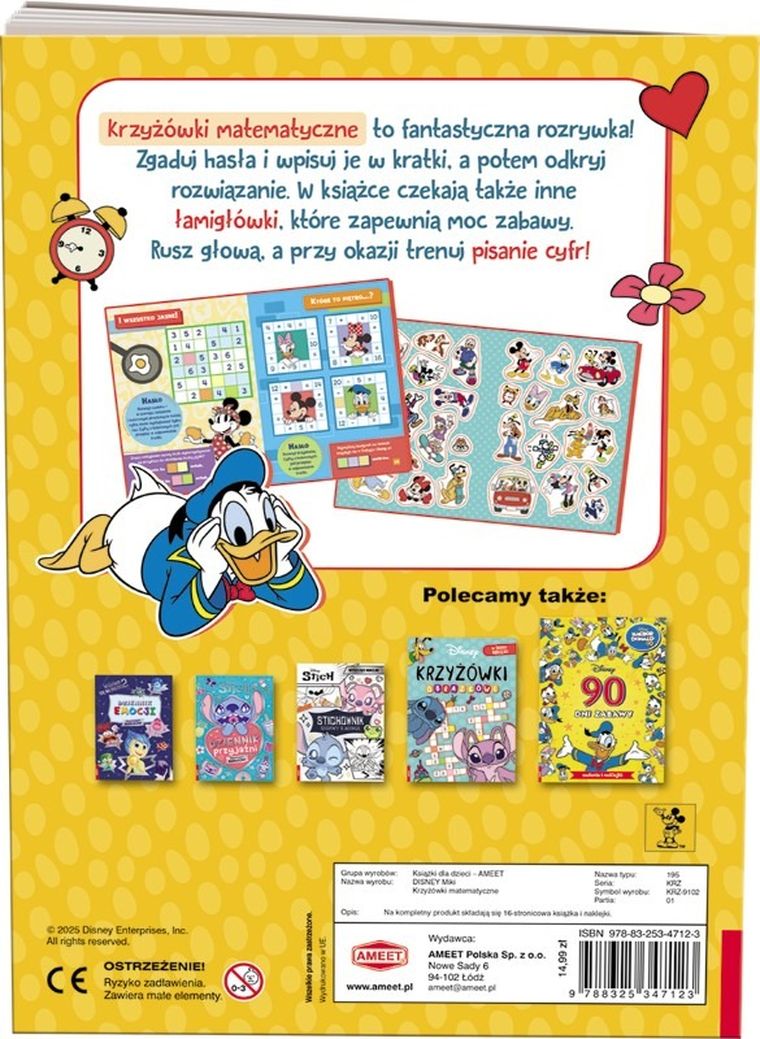 Myszka Miki. Krzyżówki matematyczne