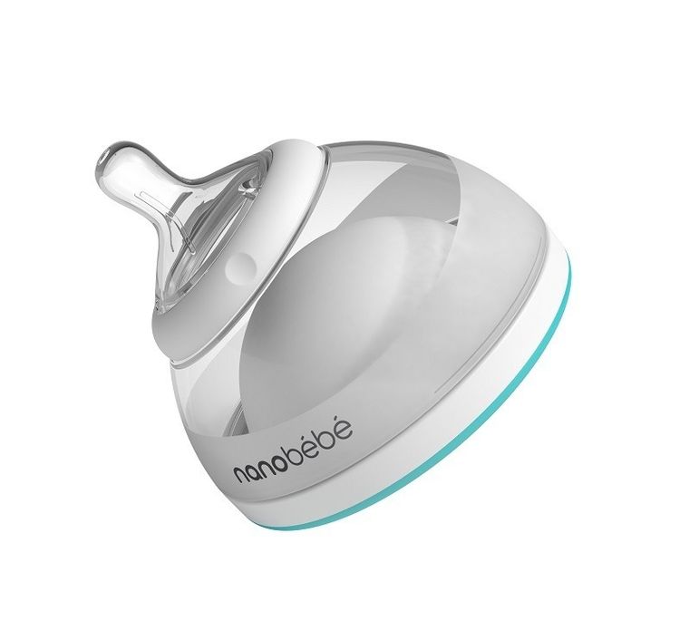 Nanobebe, smoczek silikonowy na butelkę o wolnym przepływie, 0m+, 2 szt.