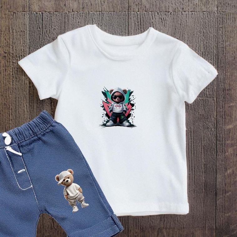 Naprasowanki, naplamki, 2 Misie, zestaw Hip Hop