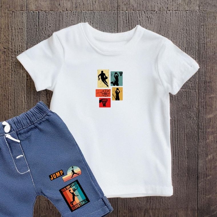 Naprasowanki, naplamki, Koszykówka, 10 elementów