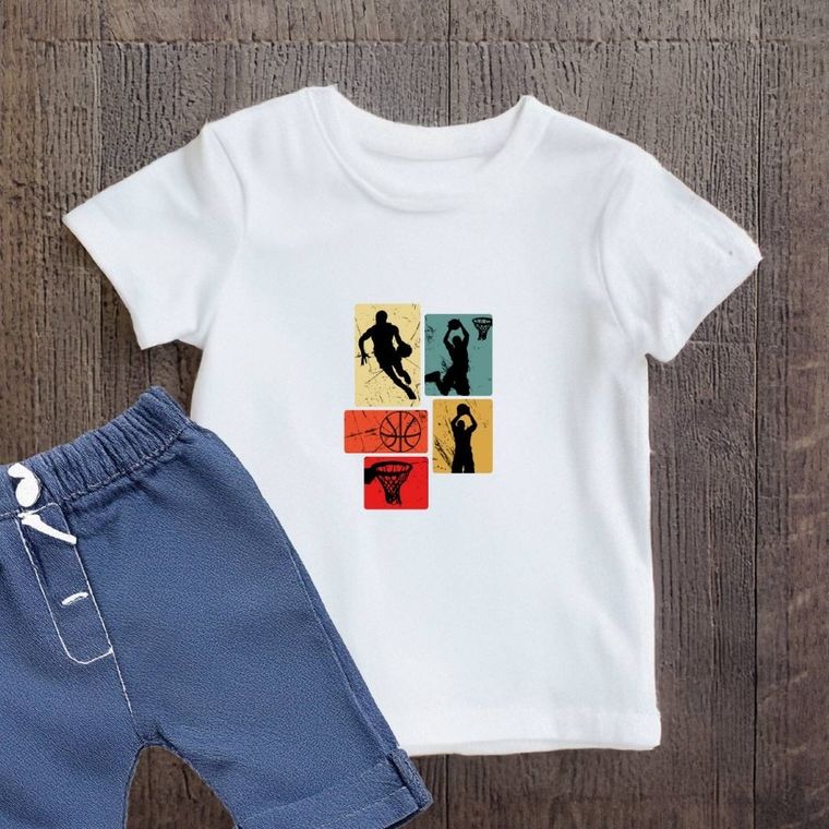 Naprasowanki, naplamki, Koszykówka, 5 elementów