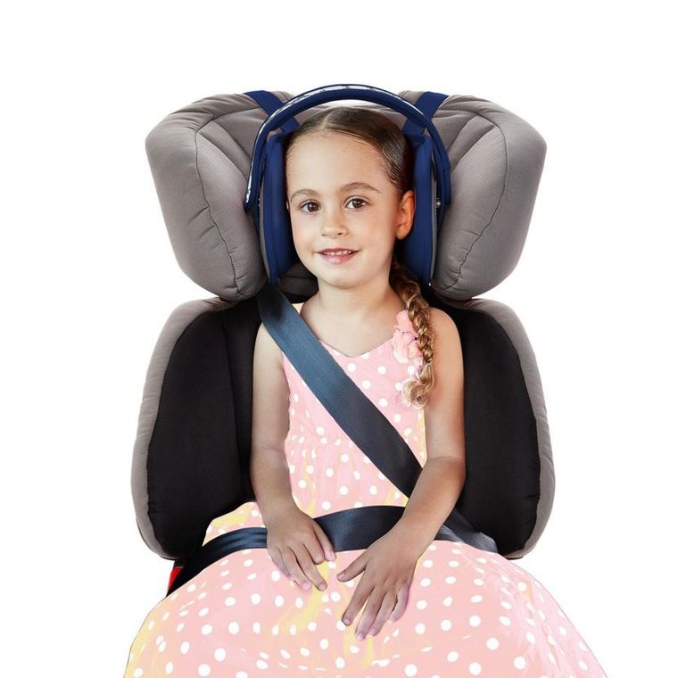 NapUp, opaska podtrzymująca głowę w foteliku samochodowym, granatowa
