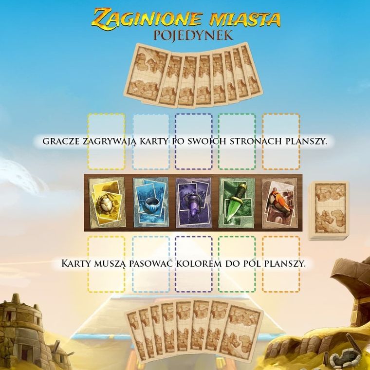 Nasza Księgarnia, Zaginione miasta: Pojedynek, karciana gra strategiczna