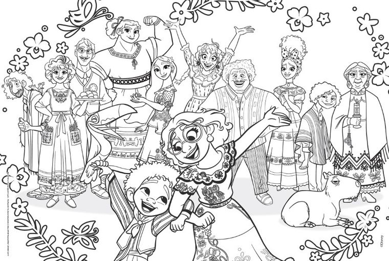 Nasze magiczne Encanto, puzzle podłogowe, dwustronne, maxi floor, 120 elementów