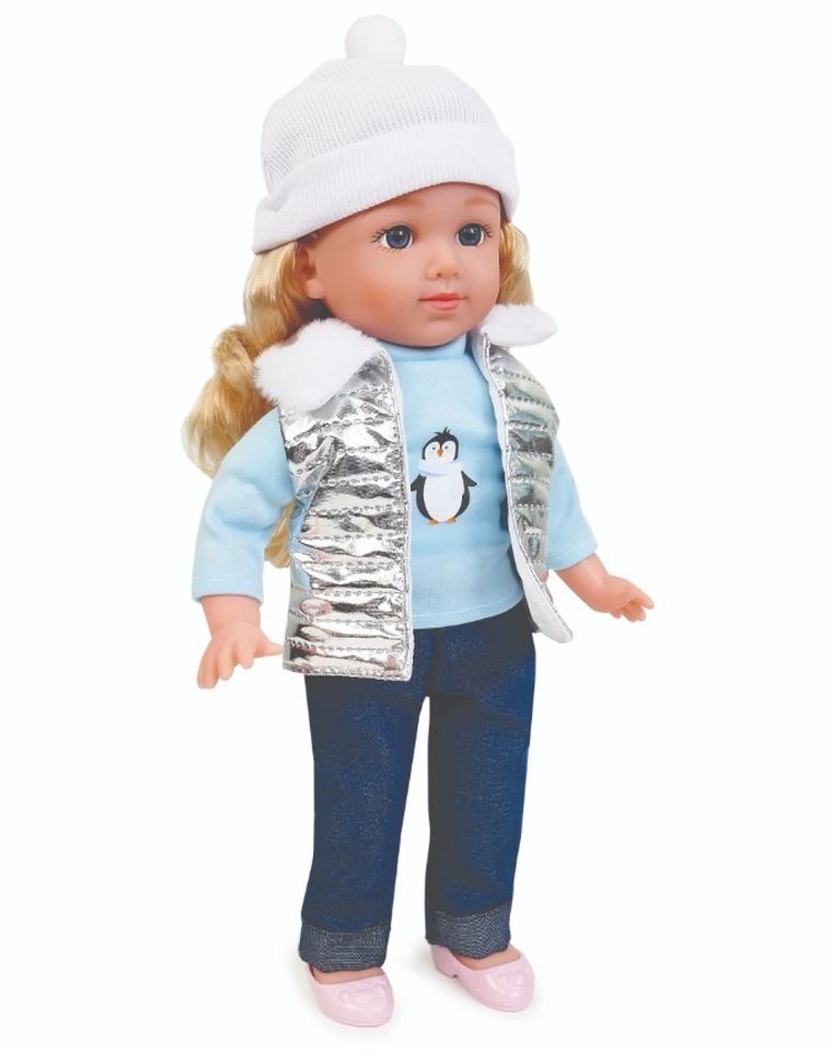 Natalia, lalka bobas w srebrnej kamizelce, 36 cm