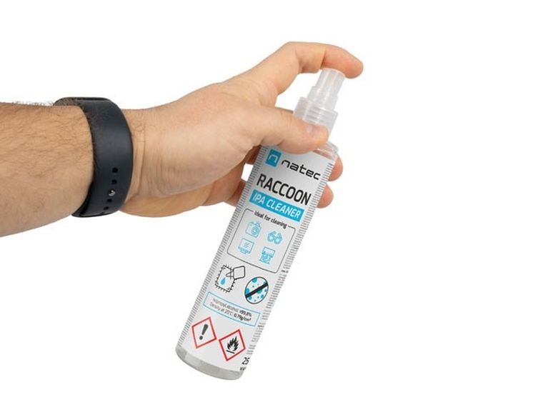 Natec, alkohol izopropylowy, RACCOON IPA CLEANER SPRAY, 250 ml