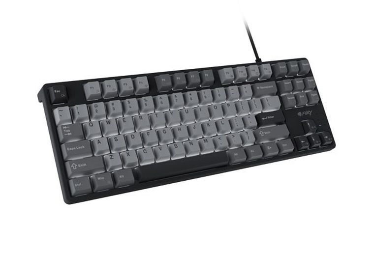 Natec, Fury Kanabo K2 US, klawiatura, czarno-szara, podświetlenie