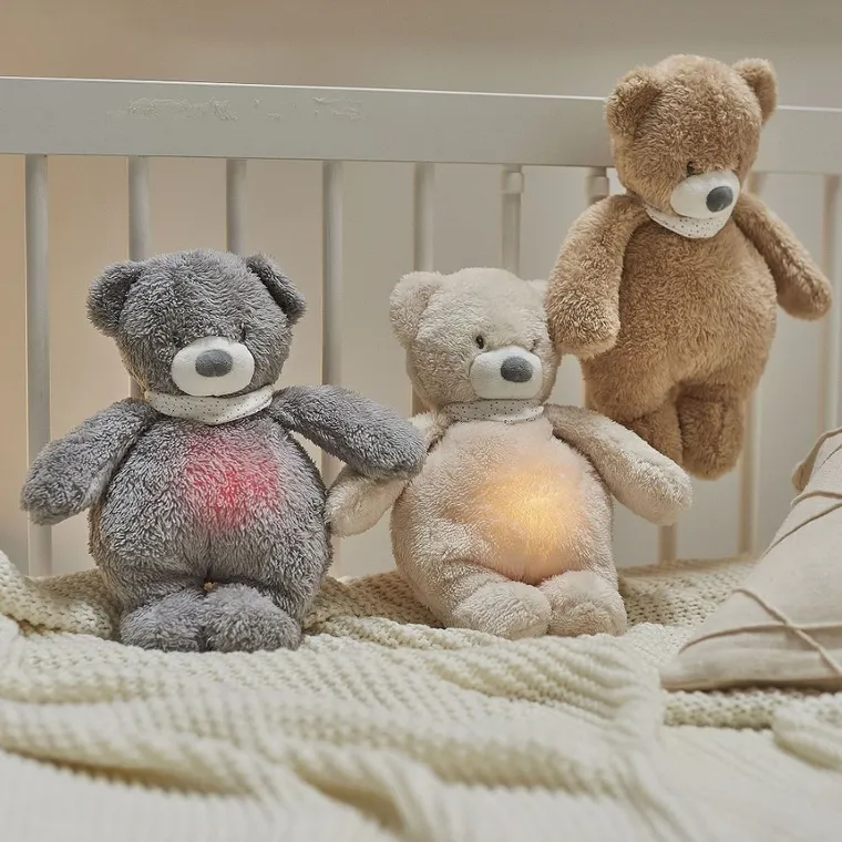 Nattou, Króliczek, lampka nocna pluszowa 4w1 z czujnikiem płaczu