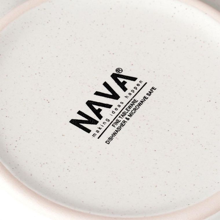 Nava, Arthena, talerz deserowy, ceramiczny, beżowy, 20,5 cm