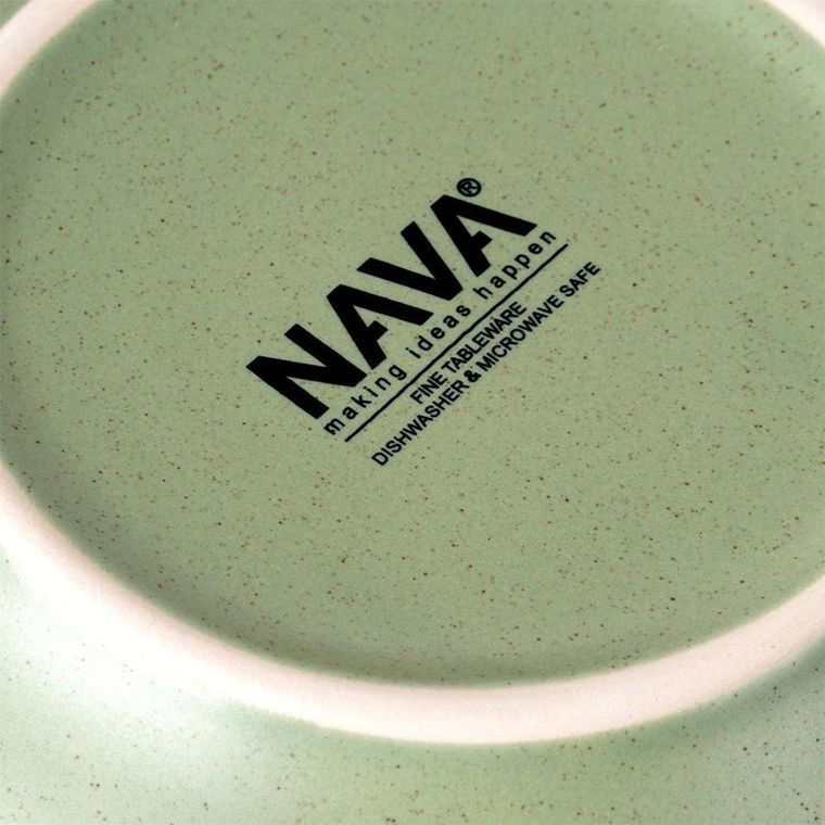 Nava, Arthena, talerz deserowy, ceramiczny, zielony, 21 cm
