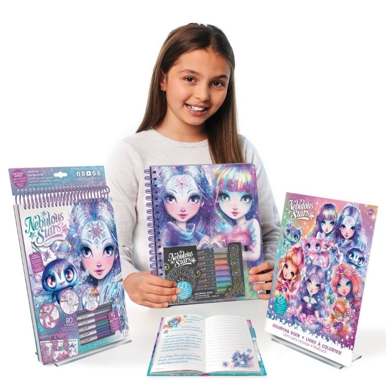 Nebulous Stars, Isadora, kolorowanki z czarnymi kartkami i pisakami