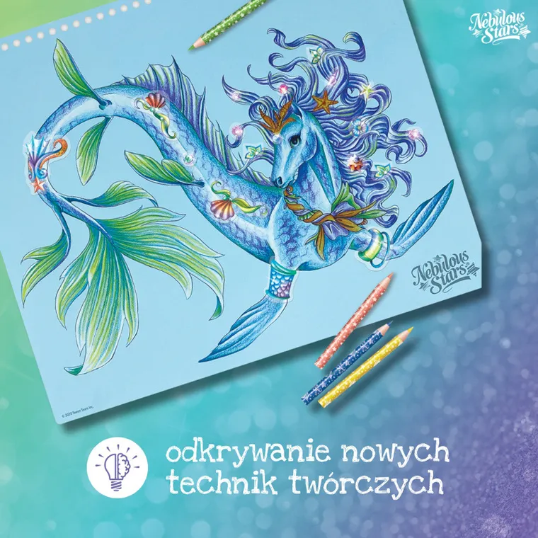 Nebulous Stars, Konie Ariaz i Joyiaz, szkicownik z kredkami i naklejkami