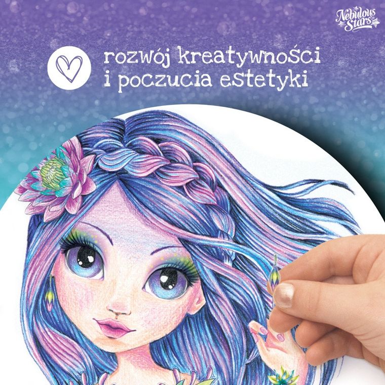 Nebulous Stars, Nenuphia, szkicownik z kredkami, szablonami i naklejkami
