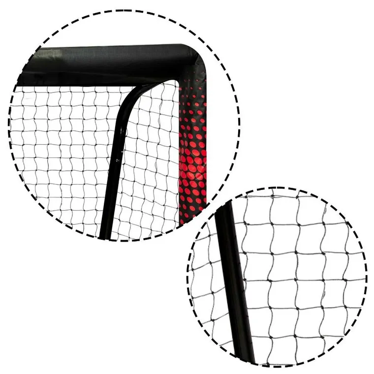 Neo-Sport, bramka do piłki nożnej, czarno-czerwona, 300-200-120 cm