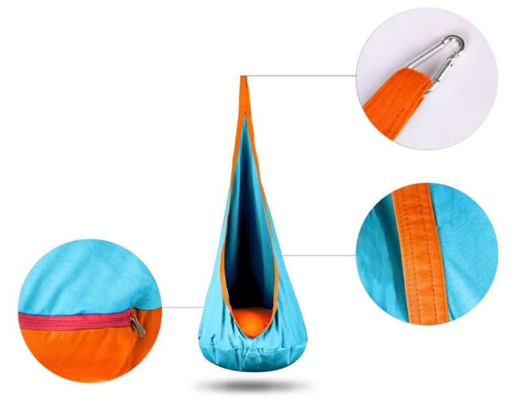 Neo-Sport, huśtawka, fotel wiszący dla dzieci, błękitny