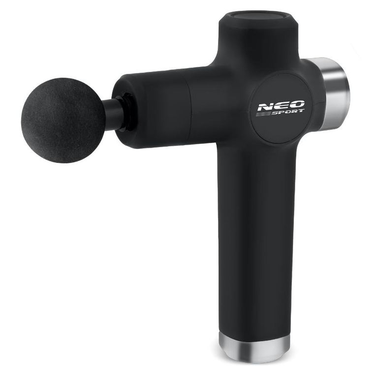 Neo-Sport, pistolet do masażu ciała 8 nakładek, czarny, NS-501