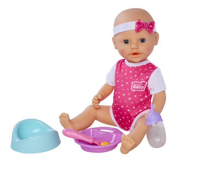 New Born Baby, głodna lalka bobas z nocnikiem, 38 cm