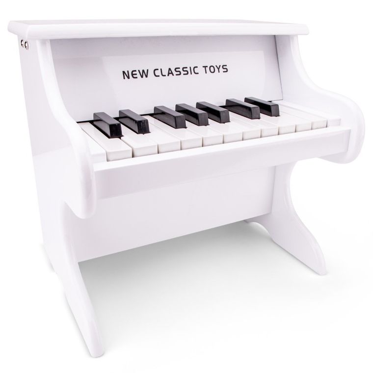 New Classic Toys, drewniana pianino, 18 klawiszy, białe