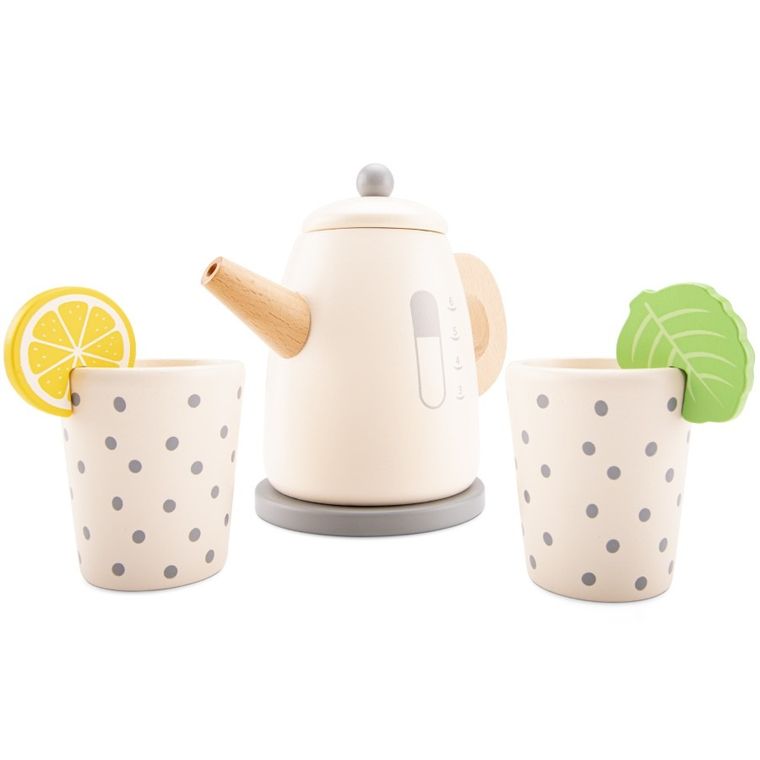 New Classic Toys, drewniany czajnik i kubki do herbaty
