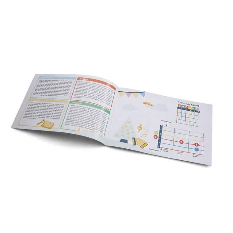 New Classic Toys, Woet, drewniana gitara, beżowa