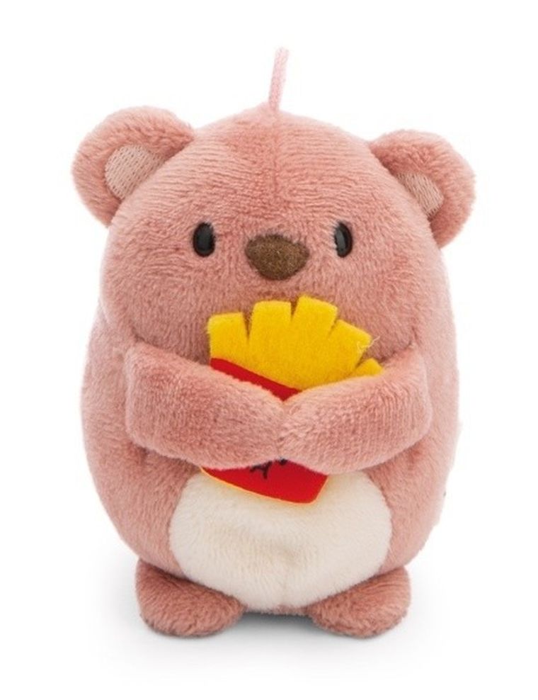 Nici, MyMochi, Miś Nomo z frytkami i kostiumem pszczółki, maskotka w pudełku prezentowym, 8 cm