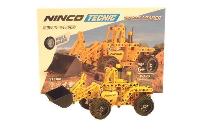 Ninco Tecnic, Koparka z napędem pull-back, klocki, 213 elementów