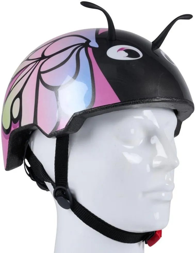 No Fear, kask rowerowy dziecięcy, regulowany, różowy, 48-52 cm