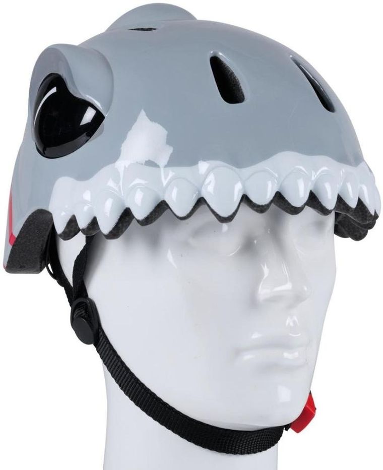 No Fear, kask rowerowy dziecięcy, regulowany, szary, 48-52 cm