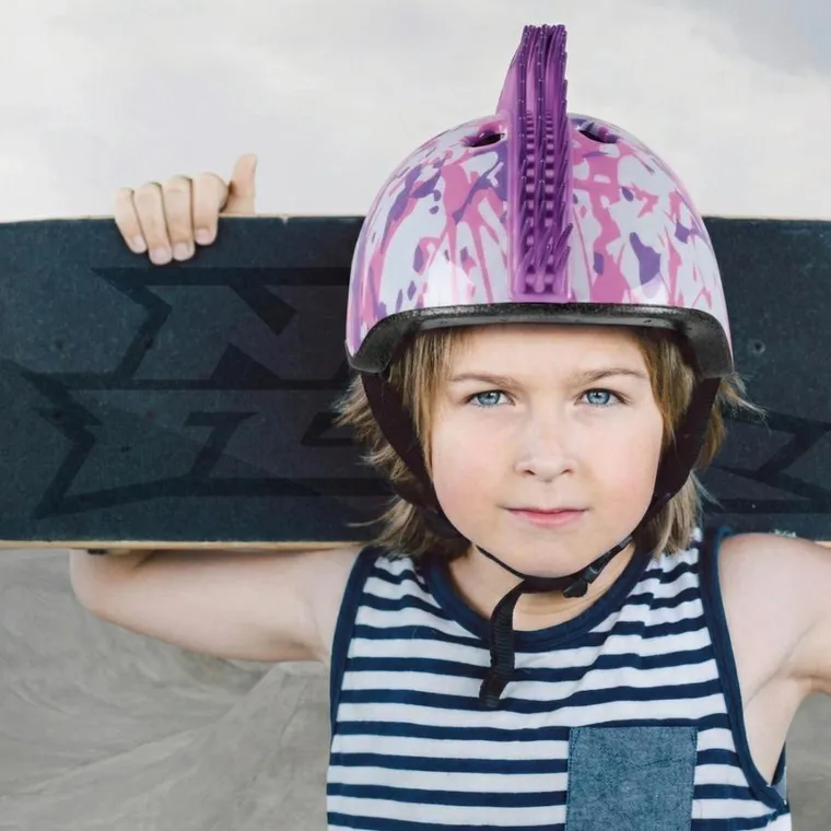 No Fear, mohawk, kask ochronny, white/purple, rozmiar 48-52 cm