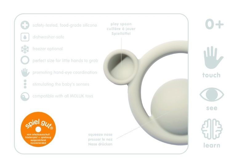 Nogi, gryzak, beżowy