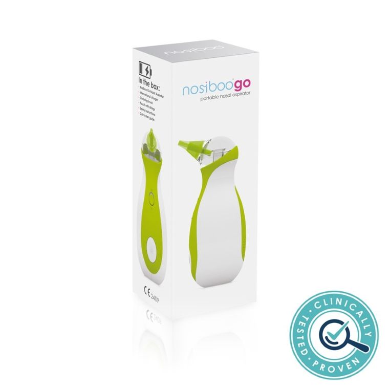 Nosiboo, Go, przenośny aspirator do nosa, zielony