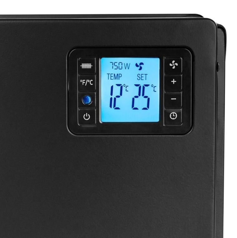 Noveen, grzejnik konwektorowy, CH7100 LCD Smart, Black