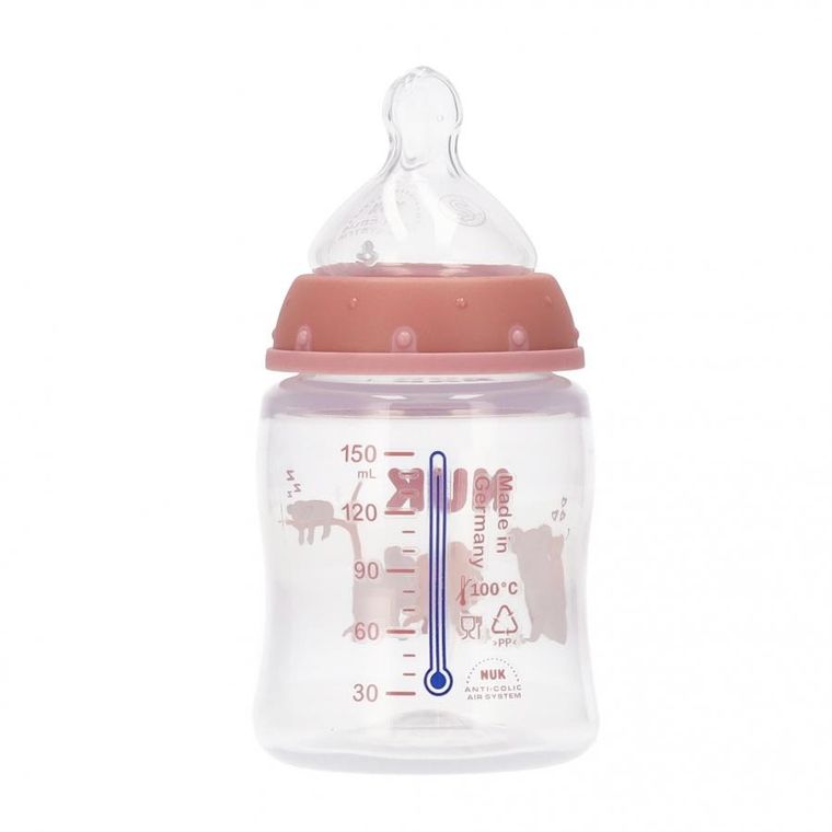 Nuk, First Choice, butelka z silikonowym smoczkiem, rozmiar S, koala, 150 ml