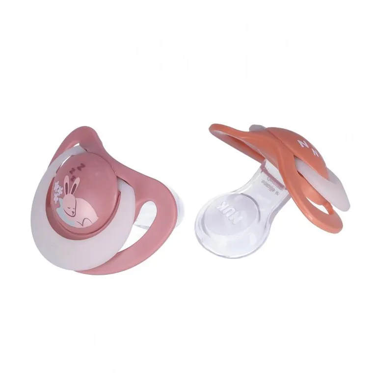 Nuk, First Choice, smoczek uspokajający, królik i owca, 0-6m, 2 szt.