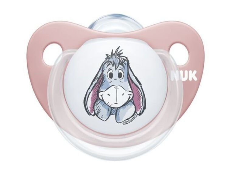 Nuk, Kubuś Puchatek, smoczek uspokajający, silikonowy, 0-6m, 2 szt.